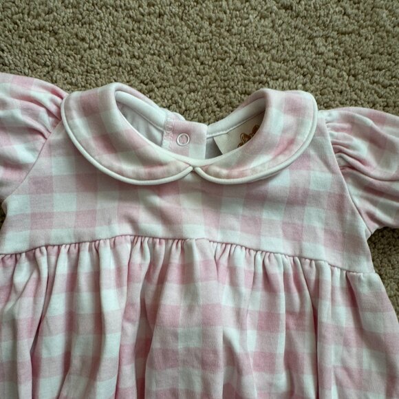 TBBC Britt Bubble in Palm Beach Pink Gingham with Worth Avenue White 0/6 months - Picture 3 of 4